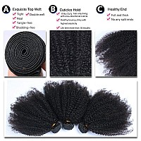 Mongolian Afro Curly Human Hair Bundles 14 14 14 Inch 4B 4C Afro Curly Weave Hair Human Hair Bundles Virgin Hair Coily Afro Kink