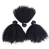 Mongolian Afro Curly Human Hair Bundles 14 14 14 Inch 4B 4C Afro Curly Weave Hair Human Hair Bundles Virgin Hair Coily Afro Kink