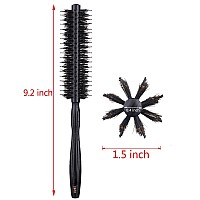 Perfehair Round Hair Brush 18 Inch Boar Nylon Bristle Volumizing Roller Hairbrush For Women Or Mens Short Medium Fine