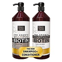 Dead Sea Collection Biotin Oil Shampoo And Conditioner Set For Strengthening And Volume With Pure Dead Sea Minerals Nutritio