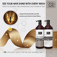 Dead Sea Collection Biotin Oil Shampoo And Conditioner Set For Strengthening And Volume With Pure Dead Sea Minerals Nutritio