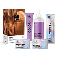 Igk Permanent Color Kit Strawberry Kiss Strawberry Blonde 8C Easy Application Strengthen Shine Vegan Cruelty Free