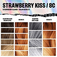 Igk Permanent Color Kit Strawberry Kiss Strawberry Blonde 8C Easy Application Strengthen Shine Vegan Cruelty Free