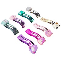 Kids Hair Clips For Girls Snap Clips 8 Pack Multi Color Ages 3