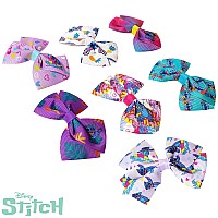 Luv Her Disney Stitch Hair Bows 7 Pcs 4 Inch Bow Bundle Hair Accessories Gift Set Alligator Clip Ages 3