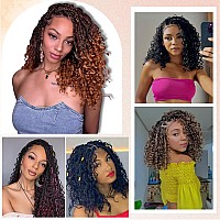 8 Packs Crochet Box Braids Hair 14 Inch Crochet Box Braids Hair Pre Loopled Crochet Hair With Curly Ends Goddess Box Braids Cro