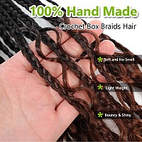 8 Packs Crochet Box Braids Hair 14 Inch Crochet Box Braids Hair Pre Loopled Crochet Hair With Curly Ends Goddess Box Braids Cro