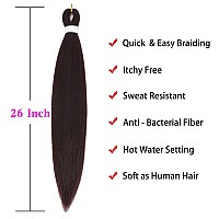 Braiding Hair Pre Stretched Easy Twist Braids Yaki Texture Professional Synthetic Braiding Hair 6 Pcslot 26 Inches Hot Water Se