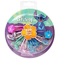 Disney Stitch Kids Hair Clips For Girls Snap Clips 8 Pack Multi Color Ages 3