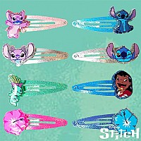 Disney Stitch Kids Hair Clips For Girls Snap Clips 8 Pack Multi Color Ages 3