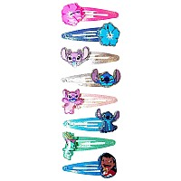 Disney Stitch Kids Hair Clips For Girls Snap Clips 8 Pack Multi Color Ages 3