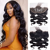 Lemoda 13X6 Frontal 22 Inch Body Wave Hd Transparent Lace Frontals 12A Brazilian Virgin Human Hair Lace Frontal Closure Natural