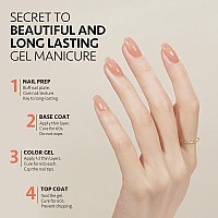 Gaoy Nude Gel Nail Polish 2 Colors 16Ml Jelly Orange Shimmer Sheer Soak Off Uv Gel Polish Set