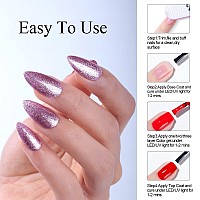 Imtiti Orchid Purple Gel Nail Polish 1 Pcs 15Ml Platinum Glitter Purple Color Soak Off Led Longlasting Nail Gel Polish Nail Ar