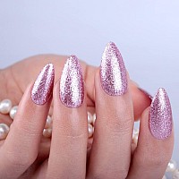 Imtiti Orchid Purple Gel Nail Polish 1 Pcs 15Ml Platinum Glitter Purple Color Soak Off Led Longlasting Nail Gel Polish Nail Ar