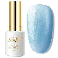 Imtiti Pearl Gel Nail Polish 1 Pcs 15Ml Light Blue Color Soak Off Led Longlasting Nail Gel Polish Nail Art Starter Manicure Sa