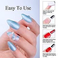 Imtiti Pearl Gel Nail Polish 1 Pcs 15Ml Light Blue Color Soak Off Led Longlasting Nail Gel Polish Nail Art Starter Manicure Sa