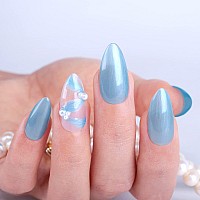 Imtiti Pearl Gel Nail Polish 1 Pcs 15Ml Light Blue Color Soak Off Led Longlasting Nail Gel Polish Nail Art Starter Manicure Sa