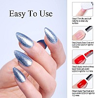 Imtiti Royal Blue Gel Nail Polish 1 Pcs 15Ml Platinum Glitter Color Soak Off Led Longlasting Nail Gel Polish Nail Art Starter