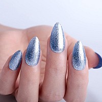 Imtiti Royal Blue Gel Nail Polish 1 Pcs 15Ml Platinum Glitter Color Soak Off Led Longlasting Nail Gel Polish Nail Art Starter