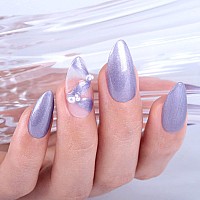 Imtiti Pearl Purple Gel Nail Polish 1 Pcs 15Ml Purple Grey Color Soak Off Led Longlasting Nail Gel Polish Nail Art Starter Man