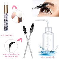 Aremod 50Ml Eyelash Extension Cleanser Lash Shampoo For Lash Extensions 50Pcs Eyelash Brush Cleaning Brush Makeup Remover Pad A