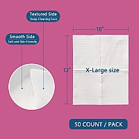 Bileevo Disposable Face Towels Xl 10 X 12 100 Cotton Clean Face Towelettes Face Cloths For Washing Face Ultra Soft Makeu