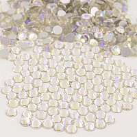 Ncb Nancybeads 2000Pcs Flatback Round Glass Nail Art Rhinestones Crystal For Diy Making Accessories Shoes Clothes Face Art Ba