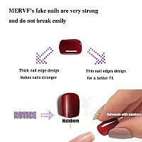 Mervf Coffin Press On Nails Long Fake Nails White French Tip Ballerina Glue On Nails With Gold Designs Acrylic Nails Artificial