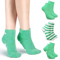 Tarpop 3 Pairs Aloe Socks Moisturizing Spa Socks For Dry Cracked Feet Infused Socks Gel Sleeping Fuzzy Socks Lotion Socks Gift F