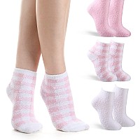 Tarpop 3 Pairs Aloe Socks Moisturizing Spa Socks For Dry Cracked Feet Infused Socks Gel Sleeping Fuzzy Socks Lotion Socks Gift F