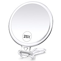 B Beauty Planet 25X Magnifying Mirror 5Inch Doublesided Handheld Mirror With Adjustable Stand Ideal For Travel And Daily Mak