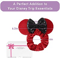 Hqsite 6 Pcs Mouse Scrunchies Shiny Bows Mouse Ears For Birthday Parties Themed Events A Perfect Addition To Your Trip Essent