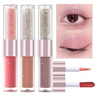 6 Colors Liquid Glitter Eyeshadow Sparkle Eye Makeup Sticks Setquick Drying Easy To Applypink