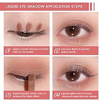 6 Colors Liquid Glitter Eyeshadow Sparkle Eye Makeup Sticks Setquick Drying Easy To Applypink