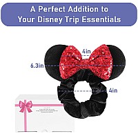 Hqsite 6 Pcs Mouse Scrunchies Shiny Bows Mouse Ears For Birthday Parties Themed Events A Perfect Addition To Your Trip Essent