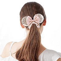 Hqsite 6 Pcs Mouse Scrunchies Shiny Bows Mouse Ears For Birthday Parties Themed Events A Perfect Addition To Your Trip Essent