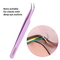 Veyes Inc Fiber Tip Eyelash Extension Tweezers Volume J45 Lash Tweezers For Professional Eyelash Extension Tool