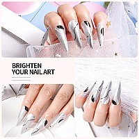 Krisnice Nail Art Liner Gel Polish Built In Thin Brushmetallic Glod Silver Colors Nail Polish Soak Off Curing For French Tip Nai