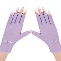 Airsee Uv Gloves For Nail Lampprofessional Upf50 Uv Protection Gloves For Manicures Nail Artfingerless Gloves That Shield Ski