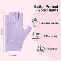 Airsee Uv Gloves For Nail Lampprofessional Upf50 Uv Protection Gloves For Manicures Nail Artfingerless Gloves That Shield Ski