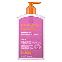 b.tan Clear Self Tan Gel | Glow Your Own Way - Best Transfer-Resistant, Quick, Self Tanning Gel, Vegan, Cruelty Free Self Tanner, 16 Fl Oz