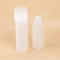 Framendino 2 Pack White 6 Ounce Root Comb Applicator Bottle Brush With Comb For Hair Dye