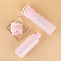 Framendino 2 Pack Hair Dye Bottle Applicator Comb Hair Oil Brush Comb 6 Ounce Pink For Beauty