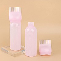 Framendino 2 Pack Hair Dye Bottle Applicator Comb Hair Oil Brush Comb 6 Ounce Pink For Beauty