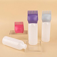 Framendino 3 Pack 6 Ounce Root Comb Applicator Bottle Hair Color Applicator Bottles With Graduated Scale For Salon Home Use