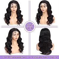 Body Wave Lace Front Wigs Human Hair Pre Plucked Glueless Human Hair Wig For Black Women 180 Density 13X4 Hd Transparent Lace F