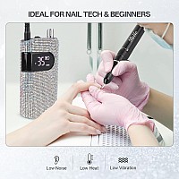 Belle Professional Nail Drill Machine Sparkly Electric Nail Drill For Acrylic Nails Cordless Portable Nail Drill Kit With Dril