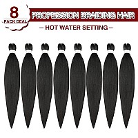 Braiding Hair Pre Stretched 268 Packs Long Braiding Hair Natural Braid Crochet Hair Hot Water Setting Professional Soft Yak