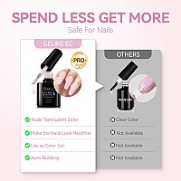 Gelike Ec Pink Nail Glue Gel 6 In 1 Sheer Baby Pink Nail Glue Nail Polish For Clear Acrylic Nail French Manicurelong Lasting